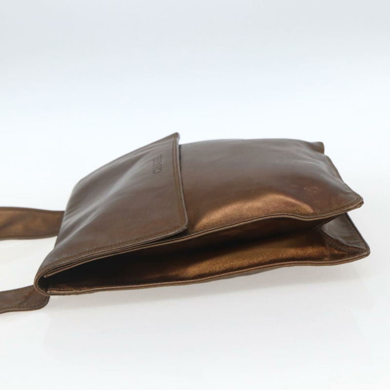 【日本直送】香奈兒棕色皮革單背包 CC Auth BA9834-2