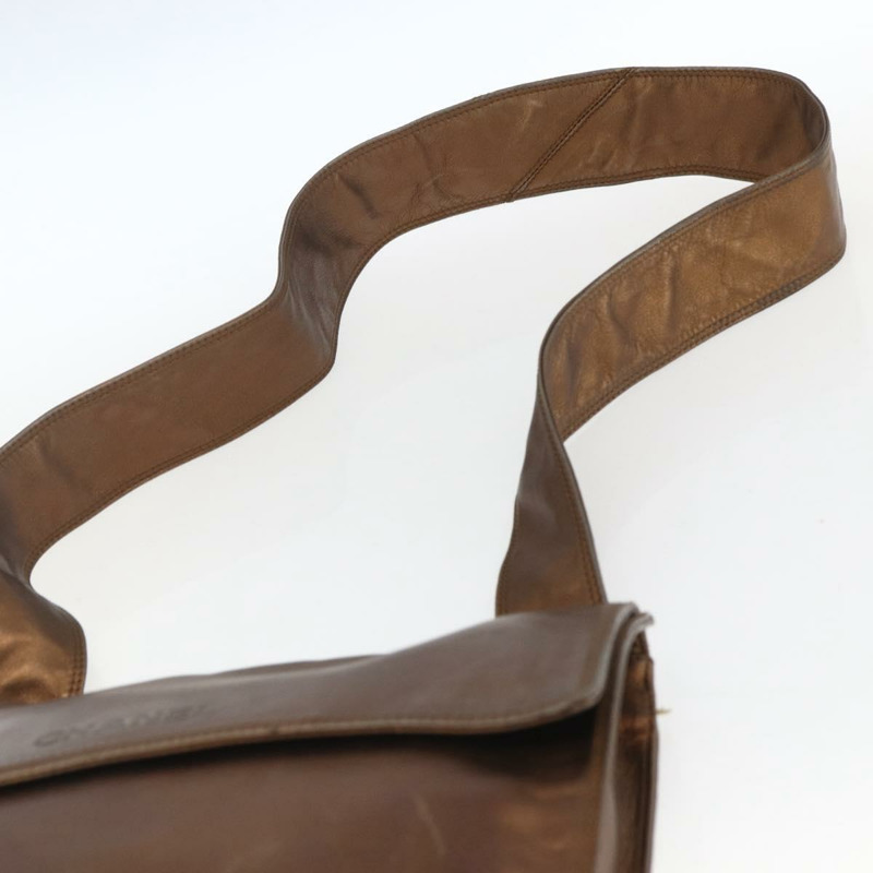 【日本直送】香奈兒棕色皮革單背包 CC Auth BA9834-7