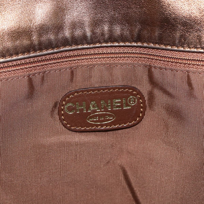 【日本直送】香奈兒棕色皮革單背包 CC Auth BA9834-17