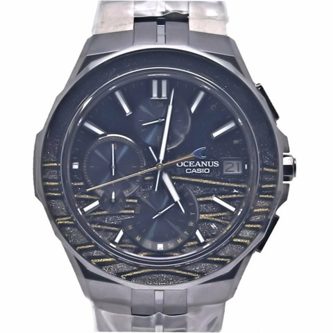 Casio Oceanus Manta OCW-S5000MES-1AJR 男士鈦金屬腕錶，採用 Maki-Bokashi 金色波紋設計（限量 300 枚）40277