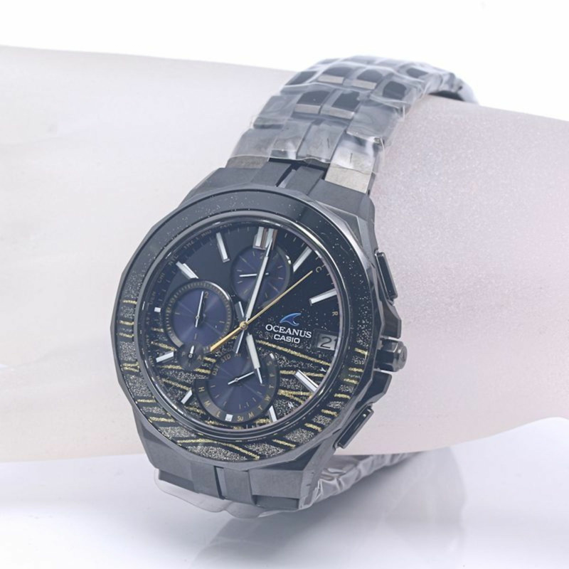 Casio Oceanus Manta OCW-S5000MES-1AJR 男士鈦金屬腕錶，採用 Maki-Bokashi 金色波紋設計（限量 300 枚）40277-2