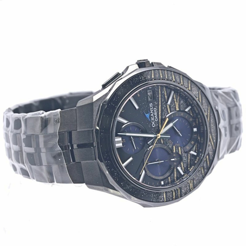 Casio Oceanus Manta OCW-S5000MES-1AJR 男士鈦金屬腕錶，採用 Maki-Bokashi 金色波紋設計（限量 300 枚）40277-6