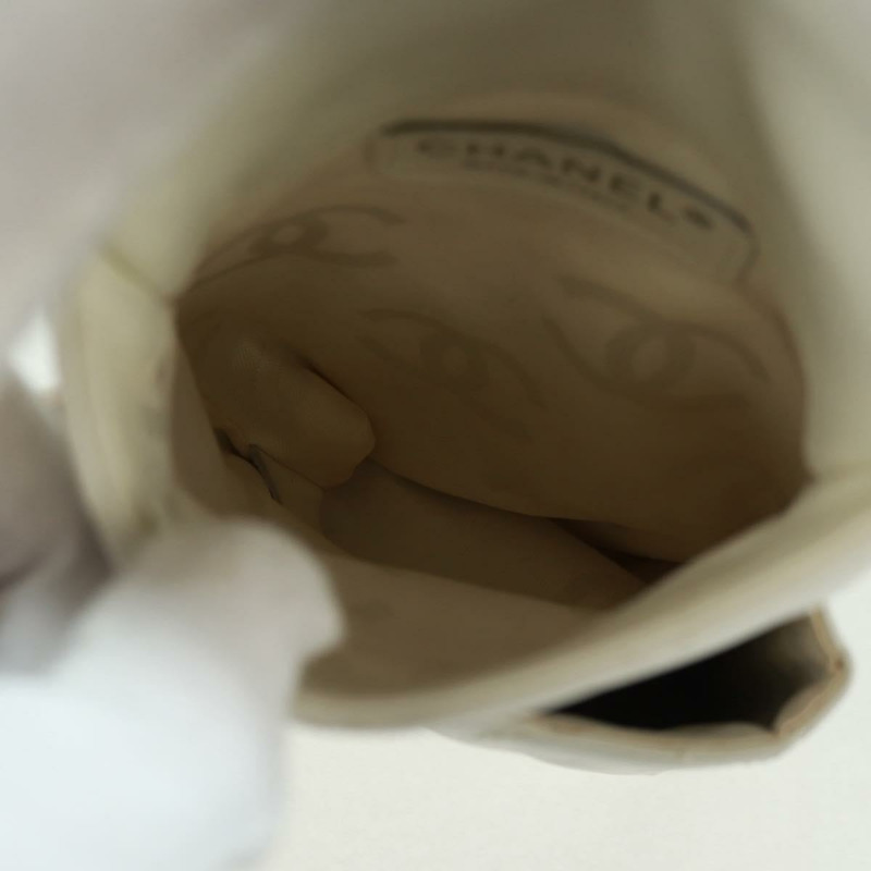 【日本直送】香奈兒 (CHANEL) 絎縫 Cambon 系列單肩包，皮革材質，白色/黑色，CC 標誌，正品編號 BA9742V-10