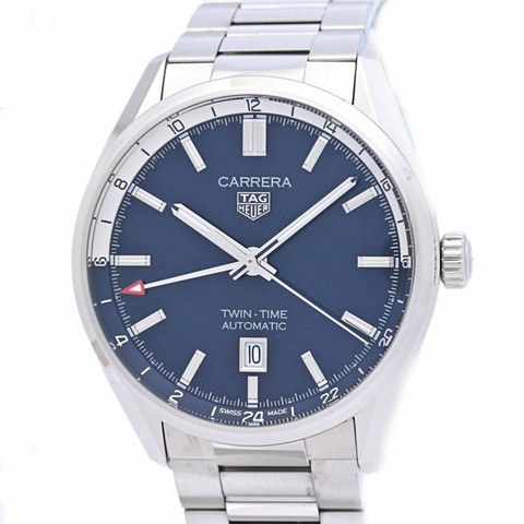 TAG HEUER 豪雅卡萊拉 Calibre 7 雙時區日期顯示 WBN201A.BA0640 男士不鏽鋼腕錶 40283