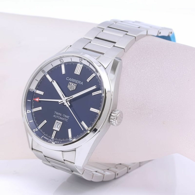 TAG HEUER 豪雅卡萊拉 Calibre 7 雙時區日期顯示 WBN201A.BA0640 男士不鏽鋼腕錶 40283-2