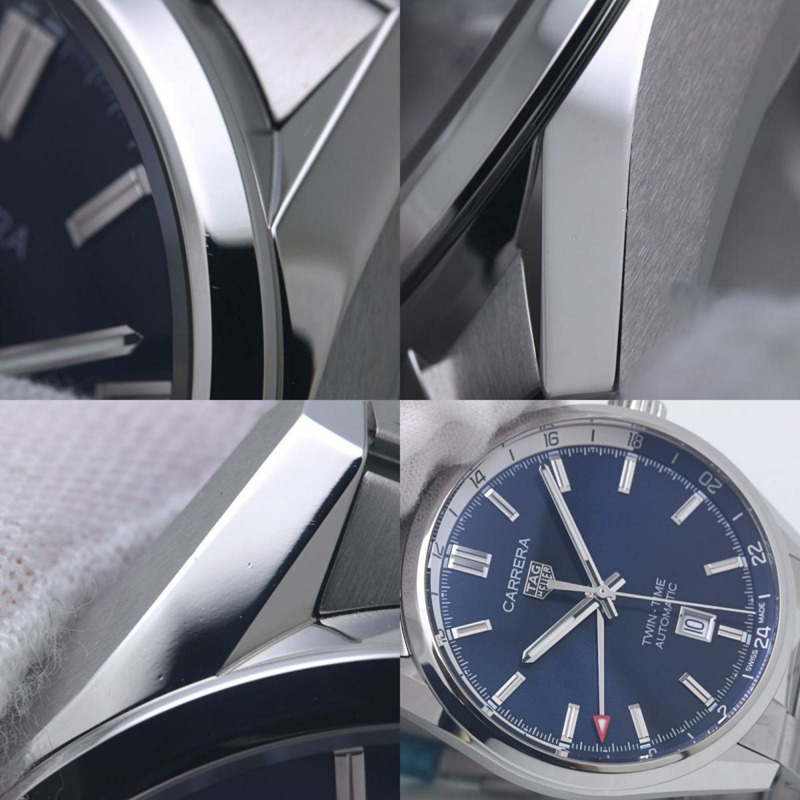TAG HEUER 豪雅卡萊拉 Calibre 7 雙時區日期顯示 WBN201A.BA0640 男士不鏽鋼腕錶 40283-8