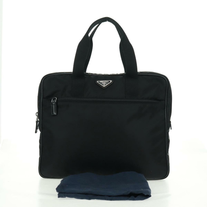【日本直送】PRADA PC Case 手提包 尼龍 黑色 銀色 正品 165403V-11