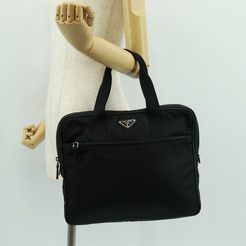 【日本直送】PRADA PC Case 手提包 尼龍 黑色 銀色 正品 165403V-21