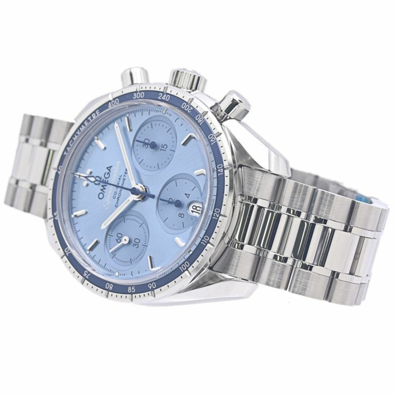 歐米茄超霸系列38毫米324.30.38.50.03.001同軸天文台認證男士腕錶，不鏽鋼材質，型號40282-3