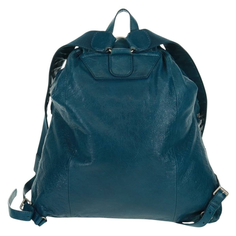 【日本直送】BALENCIAGA 雙肩包 皮革 藍色 銀色 326404 正品號 165396-1