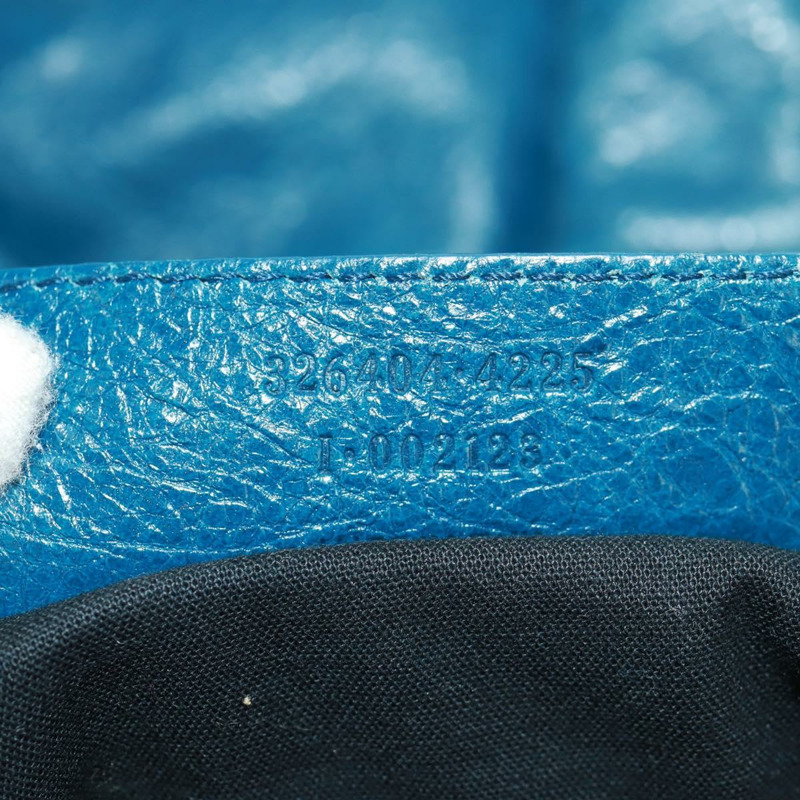 【日本直送】BALENCIAGA 雙肩包 皮革 藍色 銀色 326404 正品號 165396-10