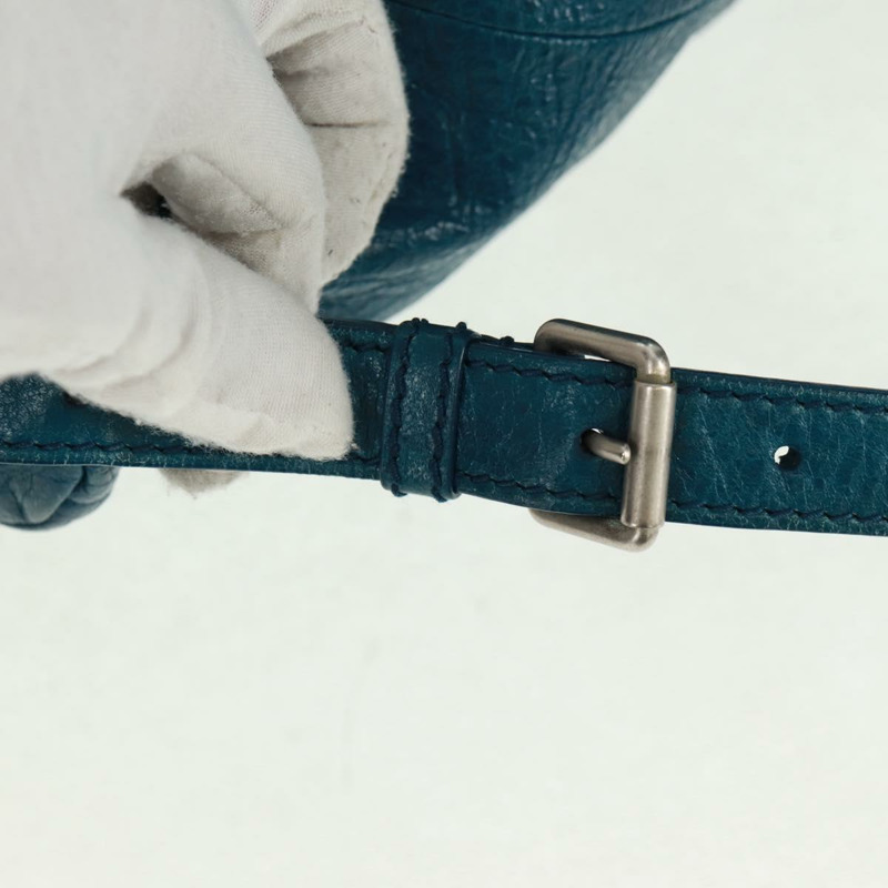 【日本直送】BALENCIAGA 雙肩包 皮革 藍色 銀色 326404 正品號 165396-14