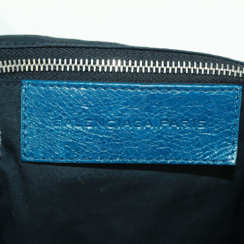 【日本直送】BALENCIAGA 雙肩包 皮革 藍色 銀色 326404 正品號 165396-25