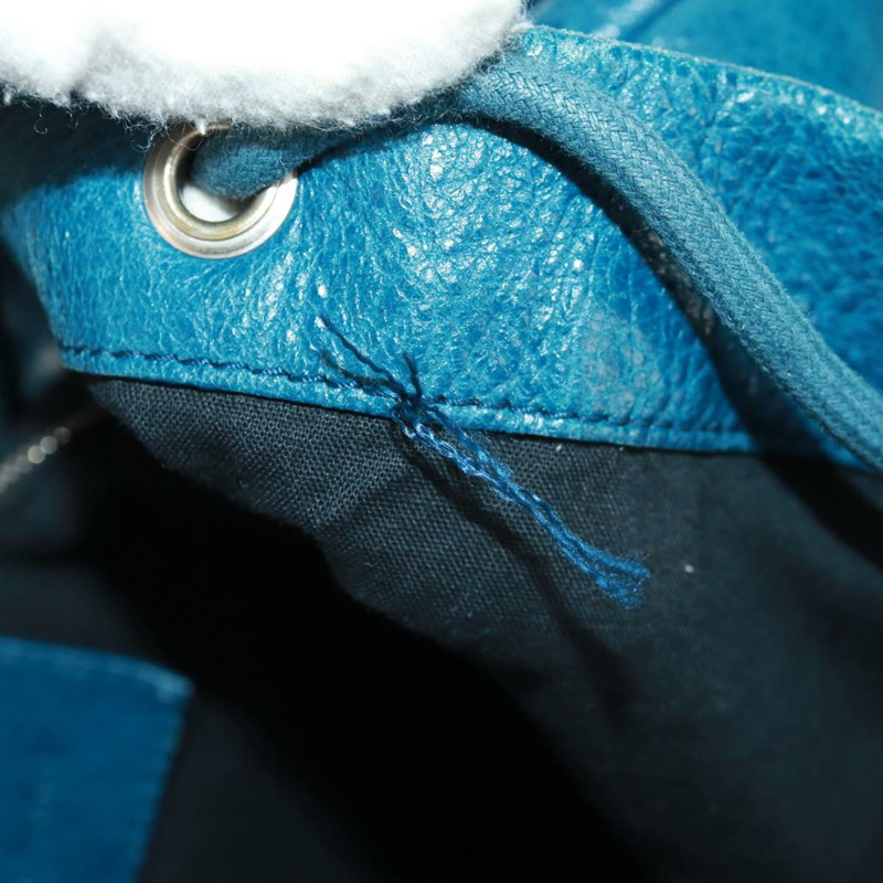 【日本直送】BALENCIAGA 雙肩包 皮革 藍色 銀色 326404 正品號 165396-28