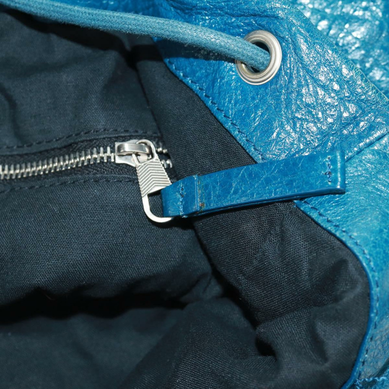 【日本直送】BALENCIAGA 雙肩包 皮革 藍色 銀色 326404 正品號 165396-29
