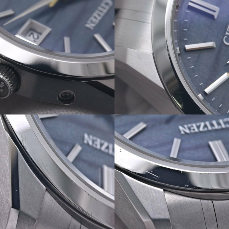 西鐵城 AQ4100-65L 男士鈦金屬太陽能手錶，靛藍染色和紙錶盤 (40289)-7