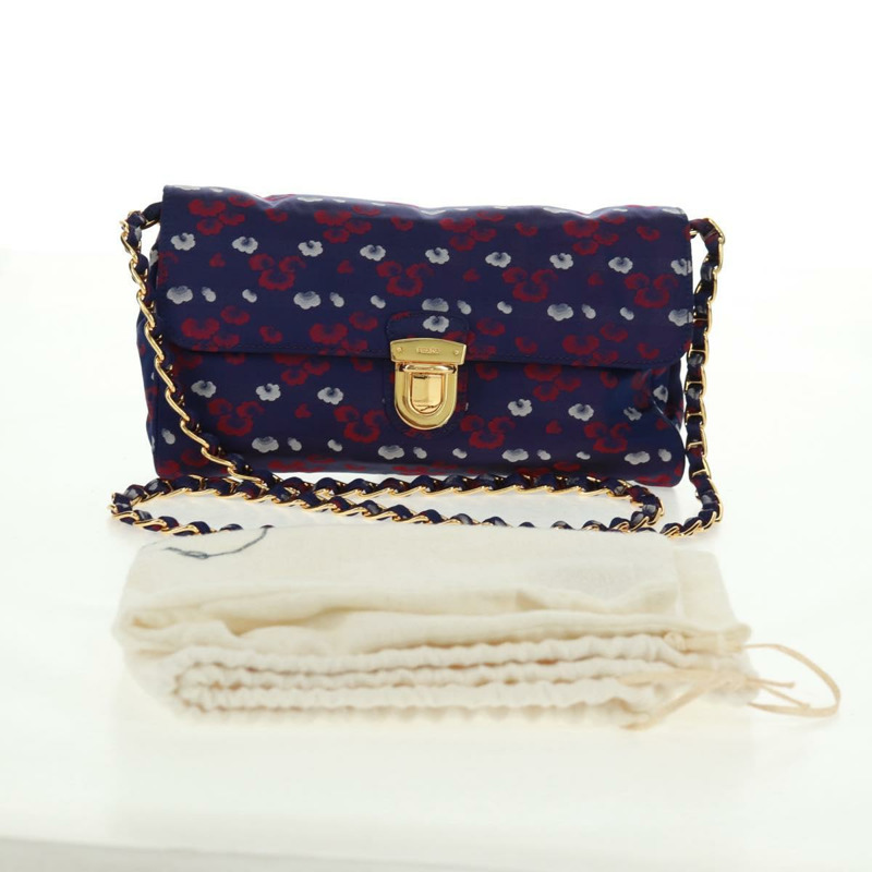 【日本直送】PRADA 紫色金色緞面鏈條單肩包，正品編號 165419V-11