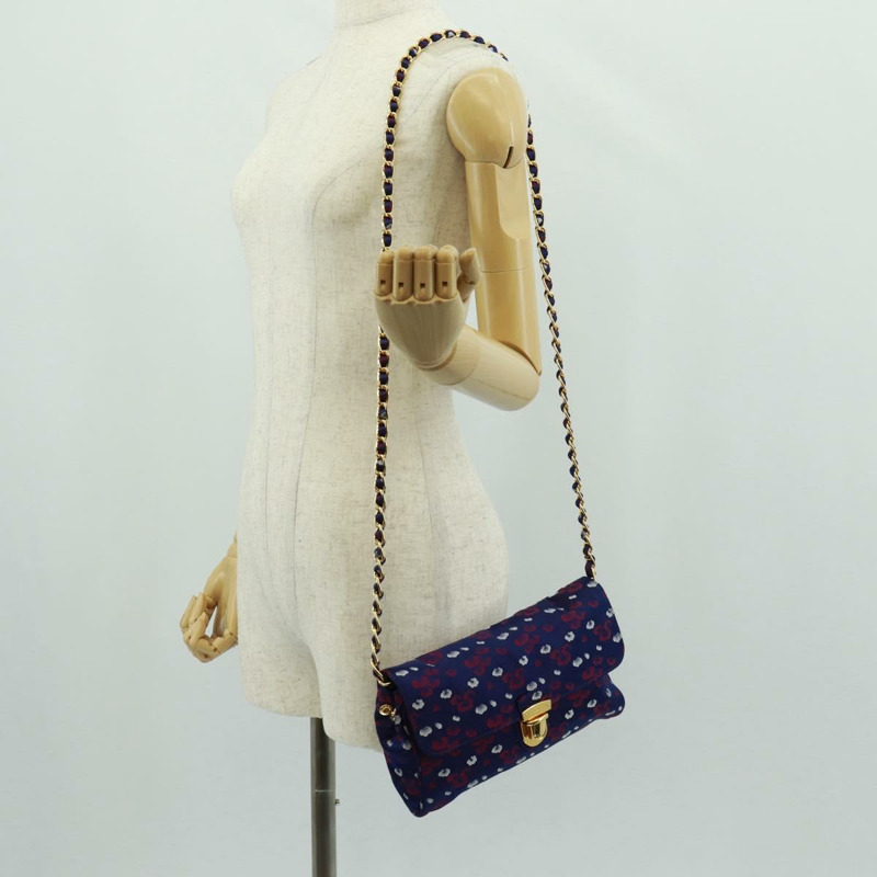 【日本直送】PRADA 紫色金色緞面鏈條單肩包，正品編號 165419V-28