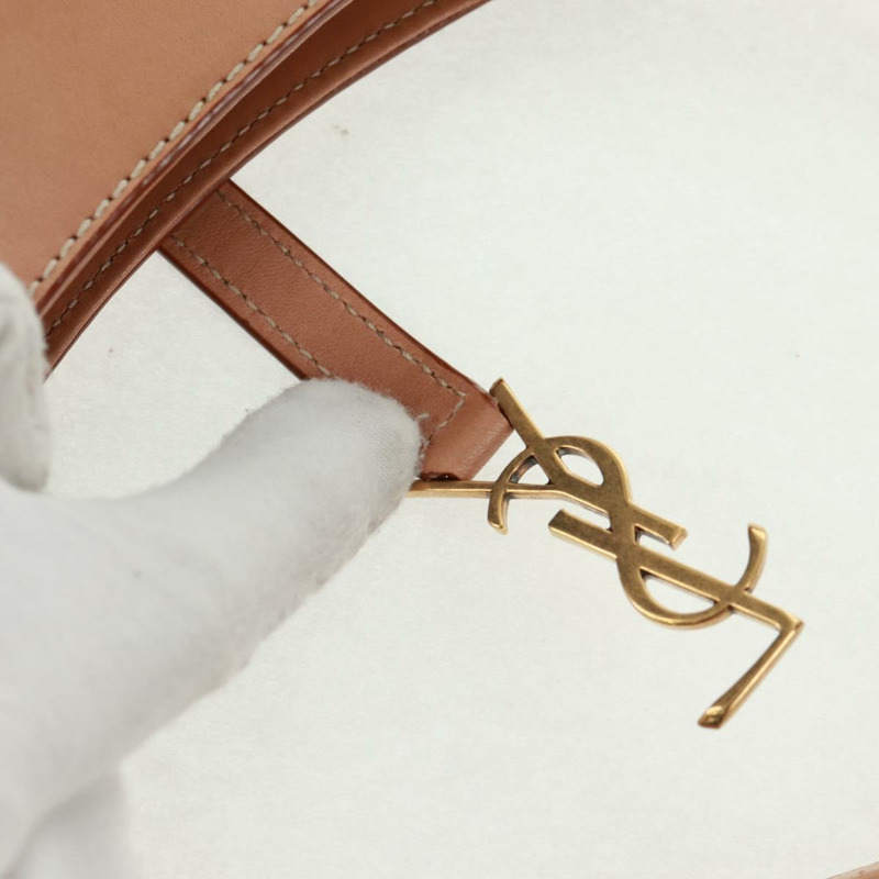 【日本直送】SAINT LAURENT LE5A7 手提包 皮革 米色 金色 正品 165462V-8