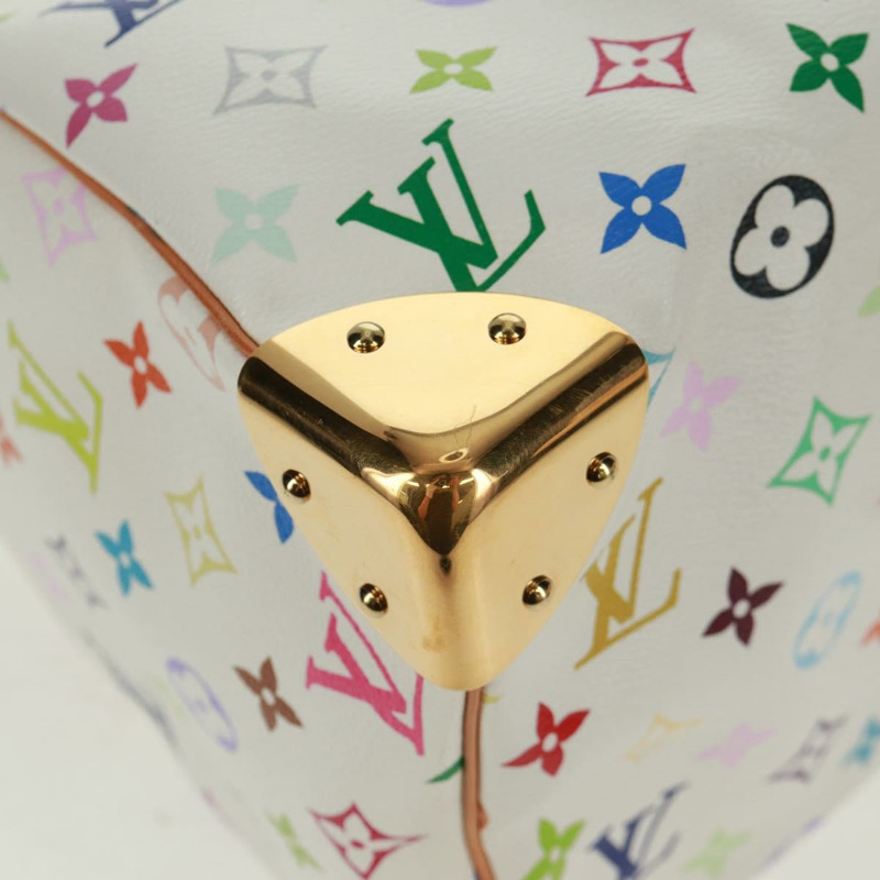 【日本直送】路易威登 Monogram Multicolor Speedy 30 手袋 白色 Bron M92643 正品 165471SAV-7