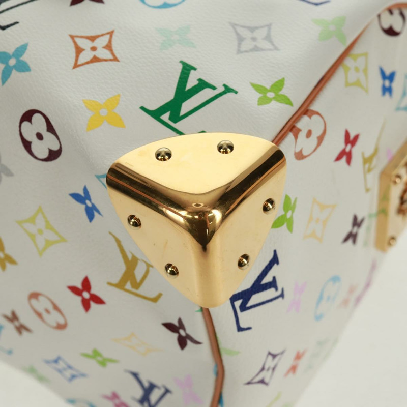 【日本直送】路易威登 Monogram Multicolor Speedy 30 手袋 白色 Bron M92643 正品 165471SAV-14