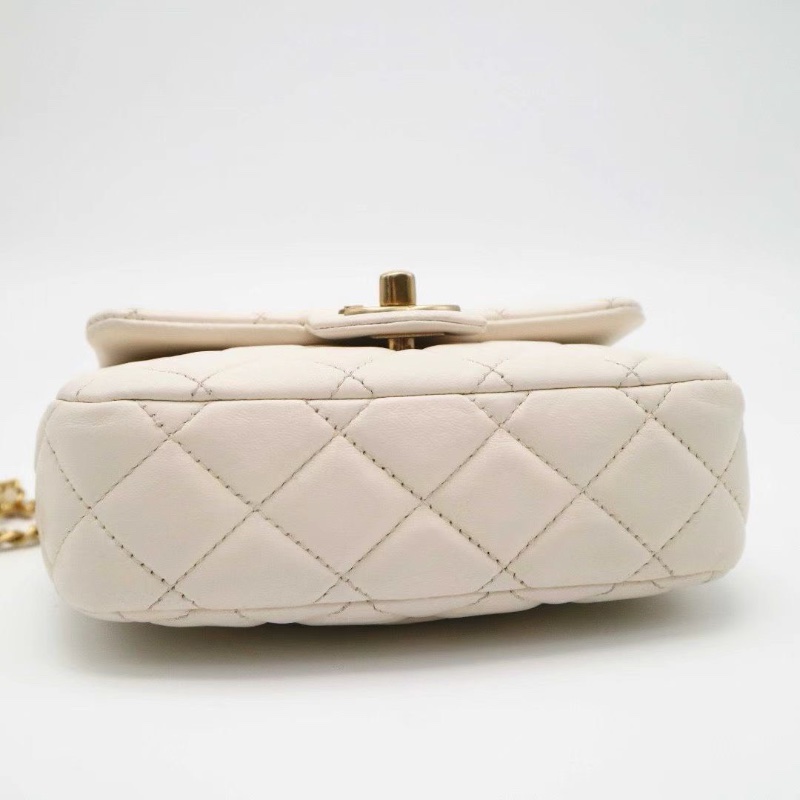 CHANEL COCO琺瑯愛心鏈條 方胖子 cf鏈條包芯片款16.5*13*5 98新配件塵袋-3