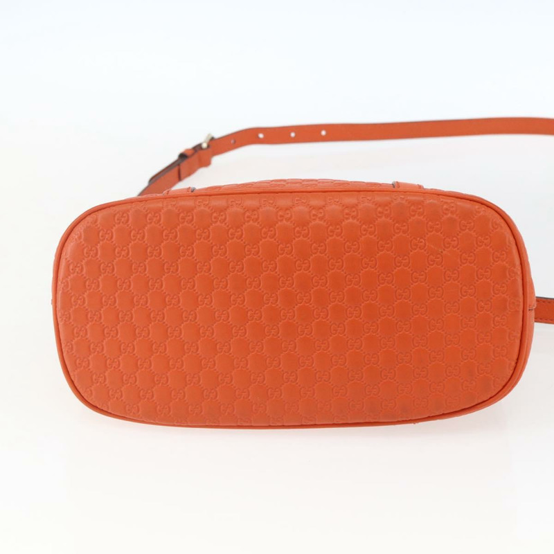 【日本直送】GUCCI Micro Guccissima 手提包 皮革 兩用 橙色/金色 449654 正品 165460-4