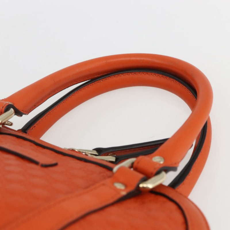 【日本直送】GUCCI Micro Guccissima 手提包 皮革 兩用 橙色/金色 449654 正品 165460-13