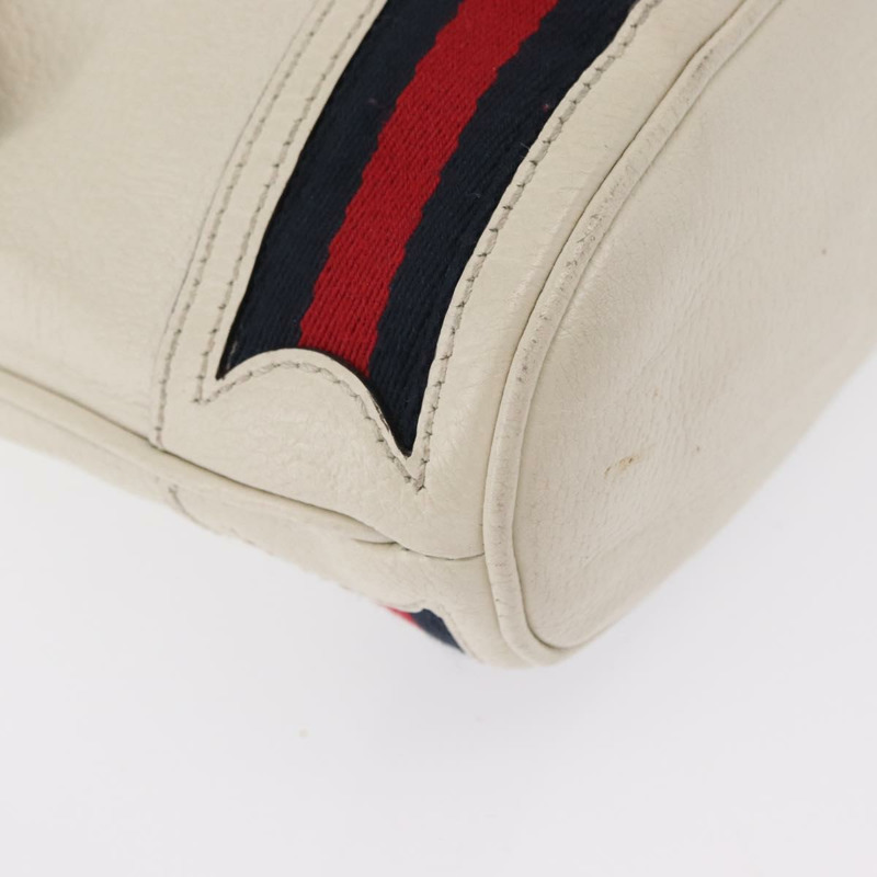 【日本直送】GUCCI Sherry Line GG Marmont 手提包 皮革 兩用 白色 金色 610846 正品 166430-8
