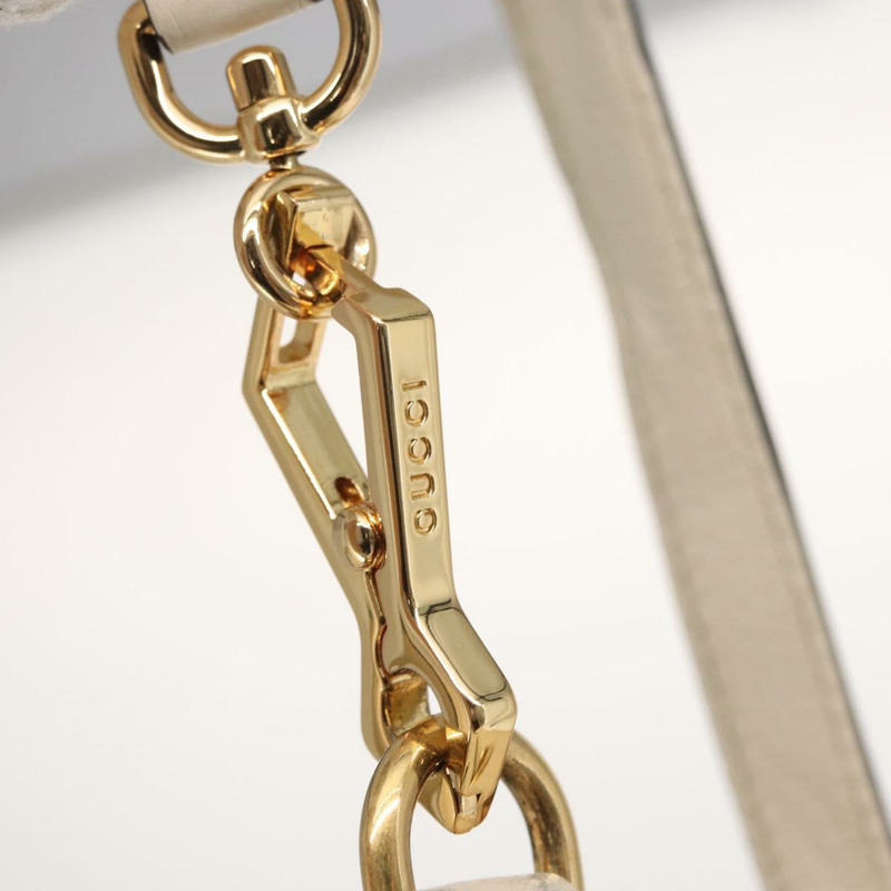 【日本直送】GUCCI Sherry Line GG Marmont 手提包 皮革 兩用 白色 金色 610846 正品 166430-19