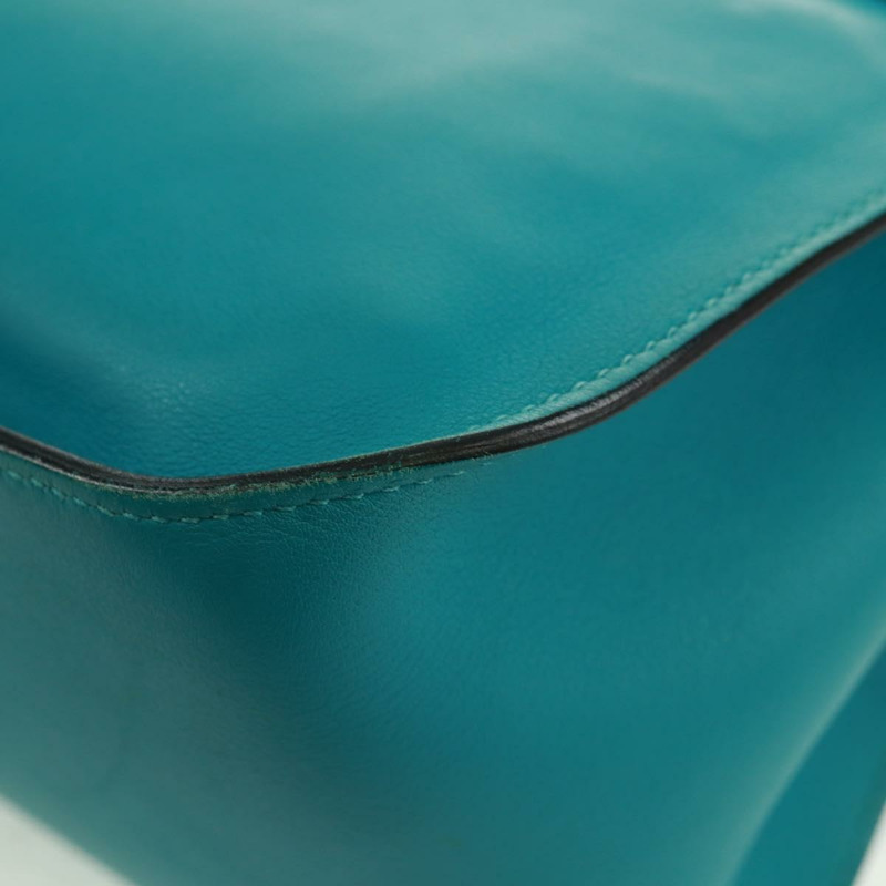 【日本直送】愛馬仕 Gypsy Shiel 28 肩背包 Swift 綠松石藍 銀色 正品 165659SM-17