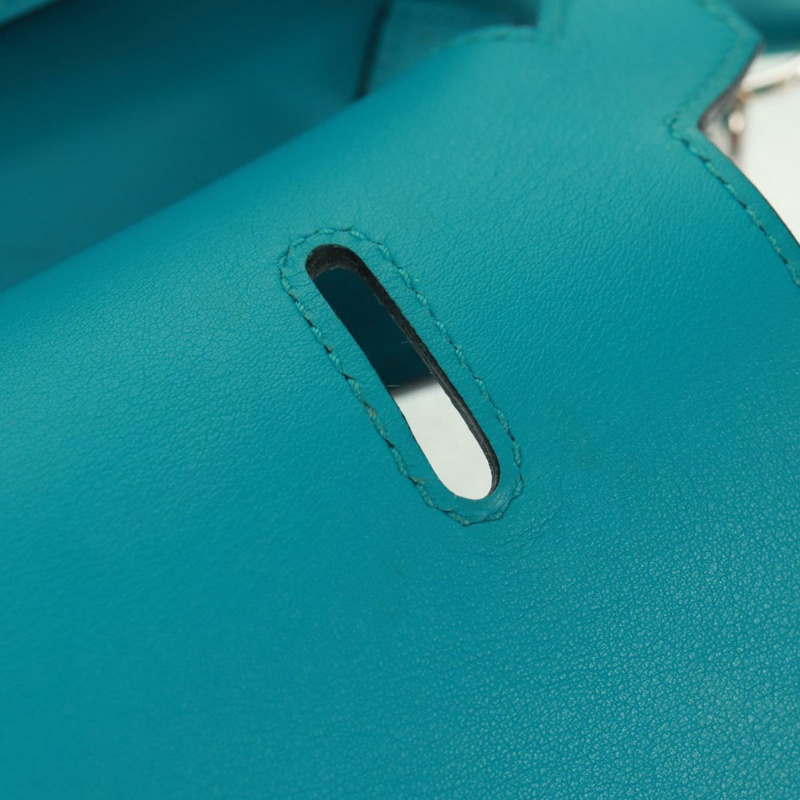 【日本直送】愛馬仕 Gypsy Shiel 28 肩背包 Swift 綠松石藍 銀色 正品 165659SM-23