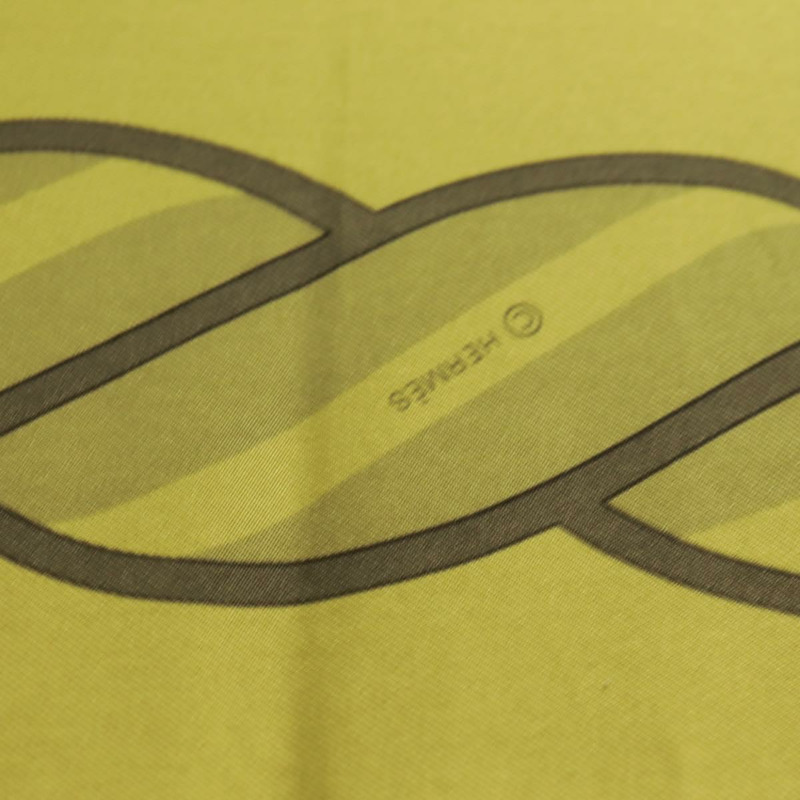 【日本直送】愛馬仕 (HERMES) 140 方形絲巾 (Carre 140 Scarf) “QUADRIGE” 真絲 綠色 Auth 166363V-12