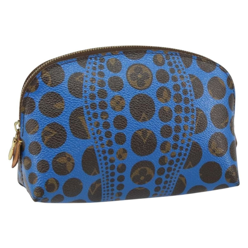 【日本直送】路易威登 Monogram Yayoi Kusama Pochette Cosmetic PM 藍色 M47345 Auth 166382-0