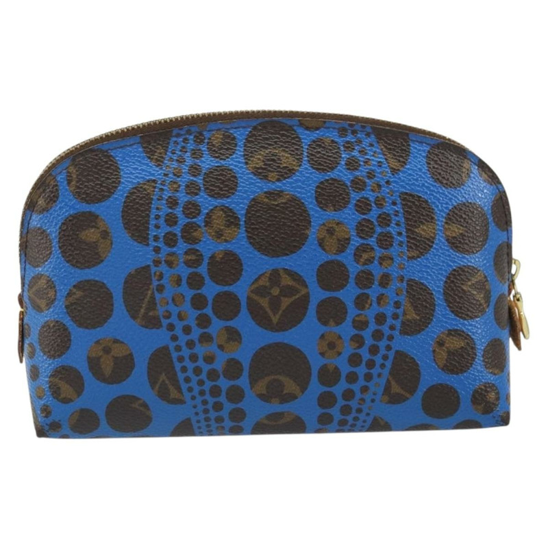 【日本直送】路易威登 Monogram Yayoi Kusama Pochette Cosmetic PM 藍色 M47345 Auth 166382-1