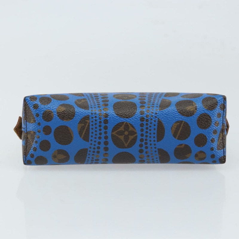 【日本直送】路易威登 Monogram Yayoi Kusama Pochette Cosmetic PM 藍色 M47345 Auth 166382-5