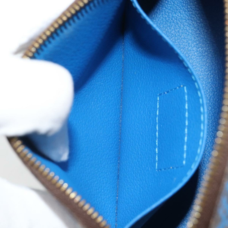 【日本直送】路易威登 Monogram Yayoi Kusama Pochette Cosmetic PM 藍色 M47345 Auth 166382-10