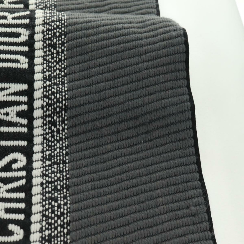 【日本直送】Christian Dior Oblique 大羊毛圍巾 黑色 Auth am10653V-5