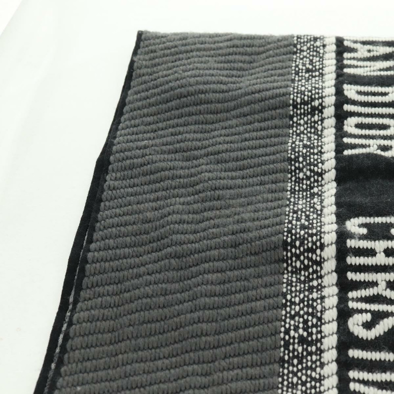 【日本直送】Christian Dior Oblique 大羊毛圍巾 黑色 Auth am10653V-17