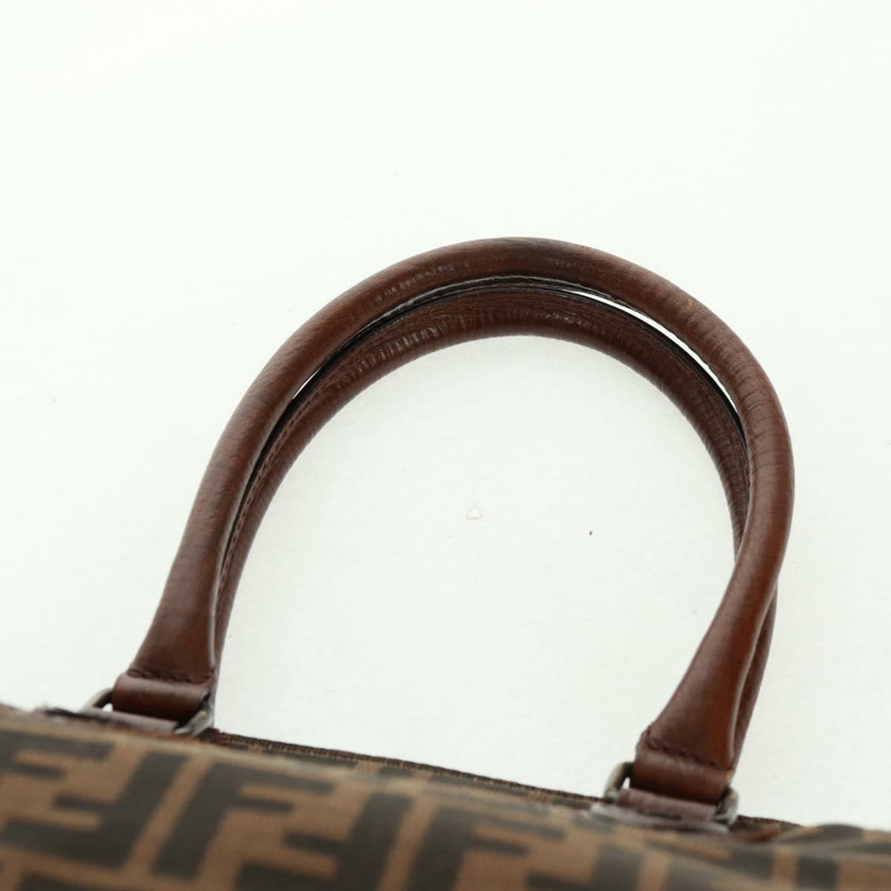 【日本直送】FENDI Zucca 帆布 Etnico 手提包黑棕色正品 am10630V-7