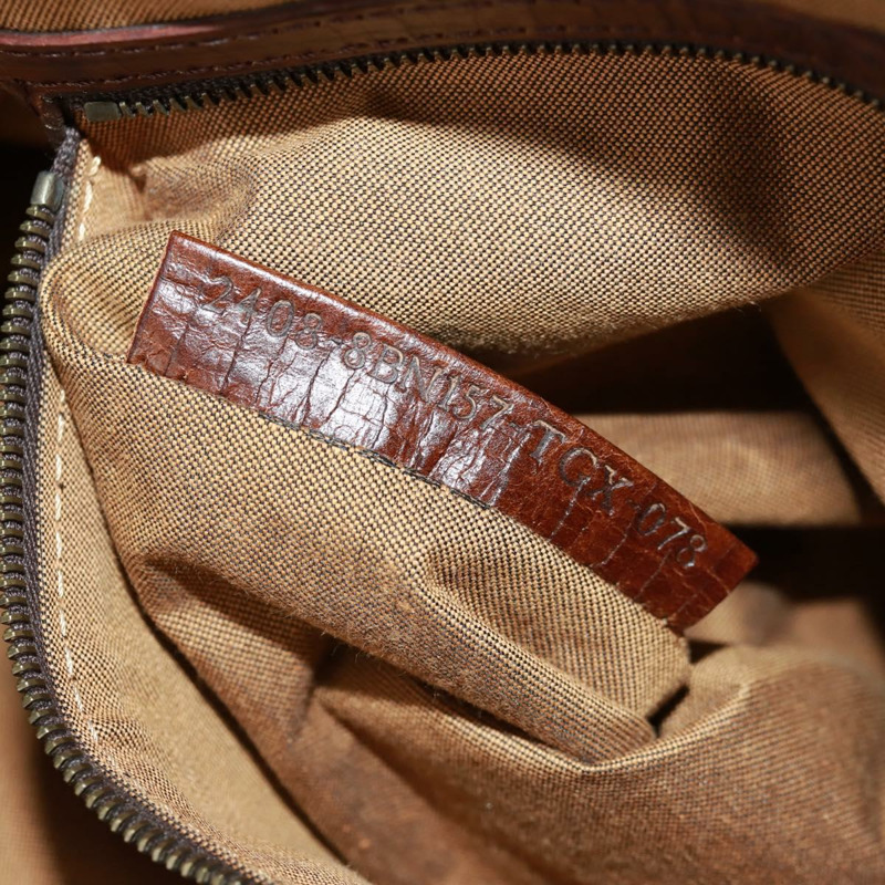 【日本直送】FENDI Zucca 帆布 Etnico 手提包黑棕色正品 am10630V-10