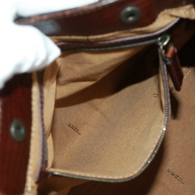 【日本直送】FENDI Zucca 帆布 Etnico 手提包黑棕色正品 am10630V-23