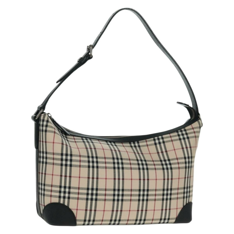 【日本直送】BURBERRY Nova 格紋單肩包帆布皮革米色黑色正品 am10644V-0