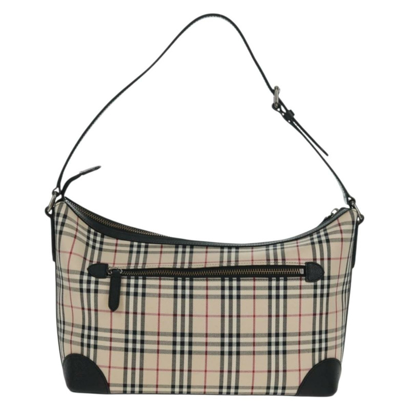 【日本直送】BURBERRY Nova 格紋單肩包帆布皮革米色黑色正品 am10644V-1