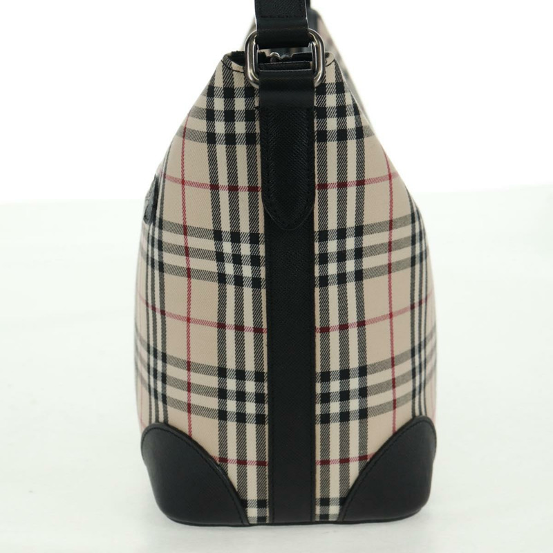 【日本直送】BURBERRY Nova 格紋單肩包帆布皮革米色黑色正品 am10644V-3