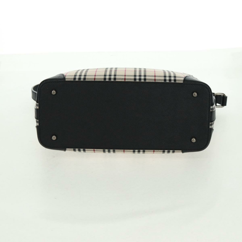 【日本直送】BURBERRY Nova 格紋單肩包帆布皮革米色黑色正品 am10644V-4