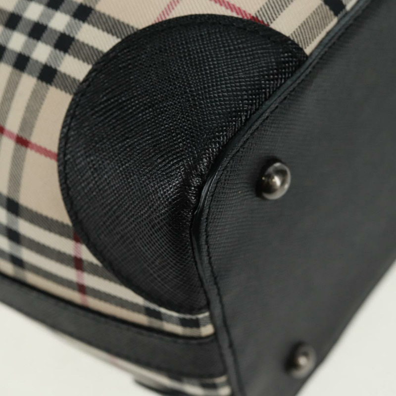【日本直送】BURBERRY Nova 格紋單肩包帆布皮革米色黑色正品 am10644V-8