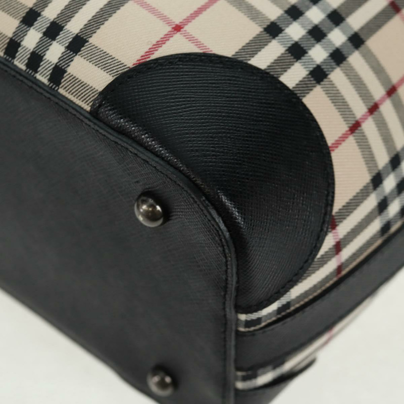 【日本直送】BURBERRY Nova 格紋單肩包帆布皮革米色黑色正品 am10644V-13