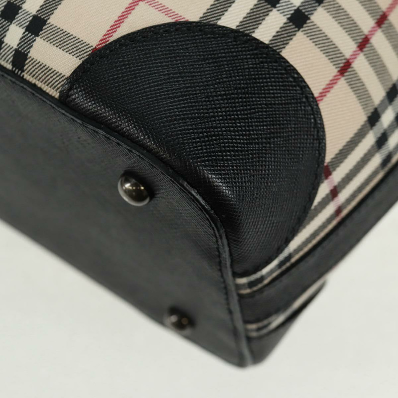 【日本直送】BURBERRY Nova 格紋單肩包帆布皮革米色黑色正品 am10644V-15