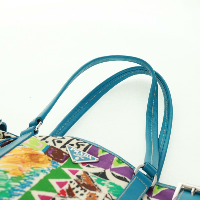 【日本直送】PRADA Venice 托特包帆布多色銀色正品 gh1720V-13